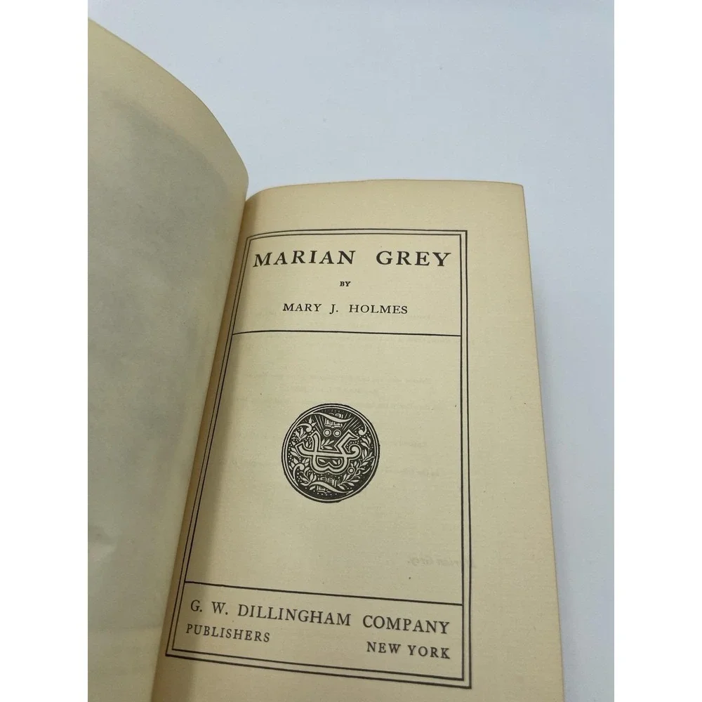 Victorian Vintage Book Marian Gray by Mary‎ J Holmes Beautiful Cover